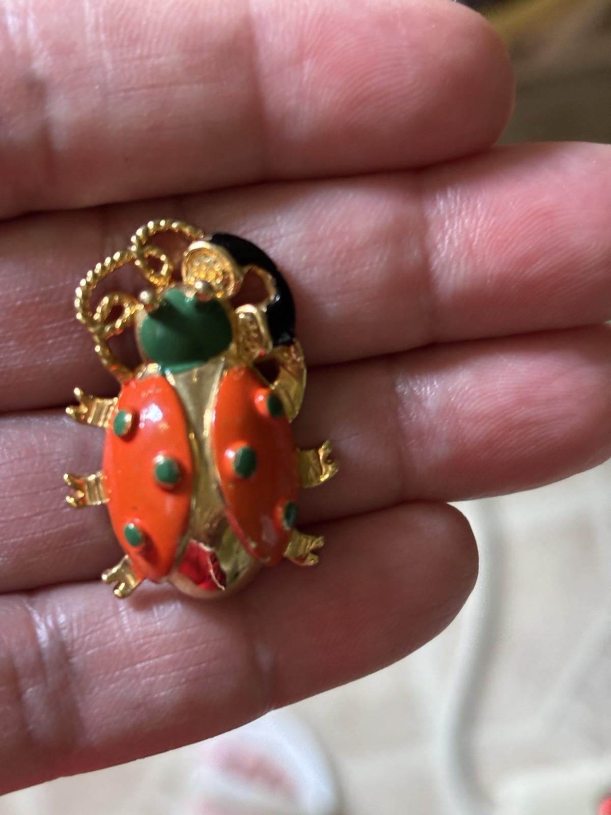 Richard Nixon Watergate Ladybug Pinback