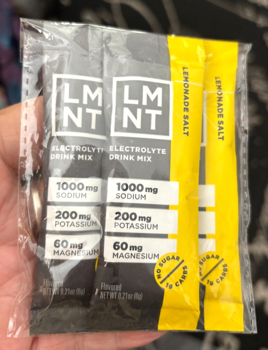 3 PKG LMNT ELECTROLYTE Lemonade Salt HOT or COLD Hydration Drink Sachet Lemon
