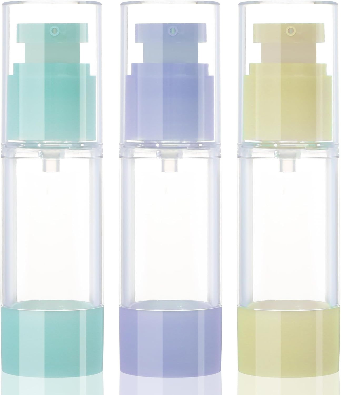 1Oz 30Ml Airless Pump Bottles, Refillable Leak Proof Travel Pump Bottle