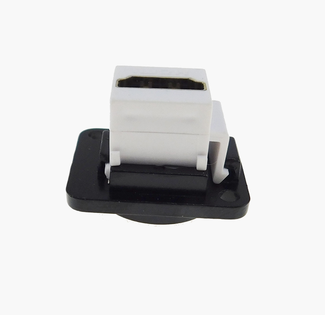 (2 PACK) PROCRAFT LY-421 HDMI Feed-Thru D Type Panel Mount Connector BLK w/ WHT