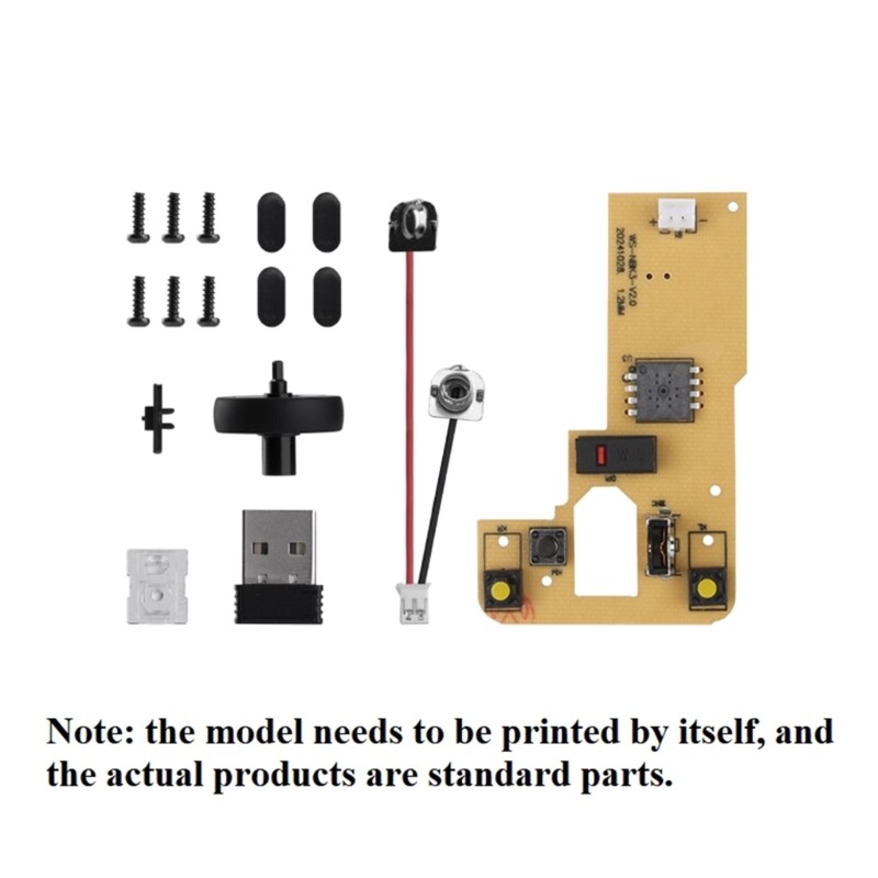 Wireless Mouse MH002 Components with Ergonomic and Adjustable DPI Sensoring