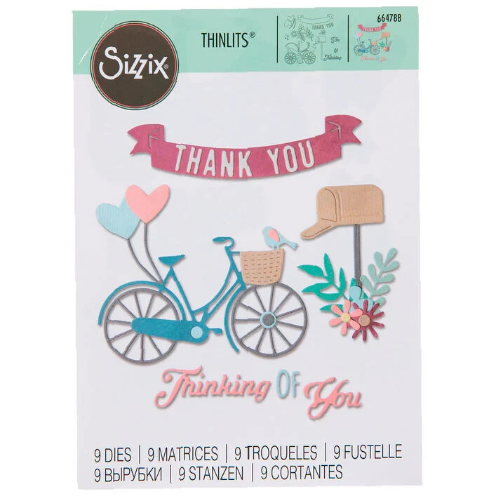 Sizzix Thinlits Thankful Cutting Dies Thank You Card Making 664788 NEW