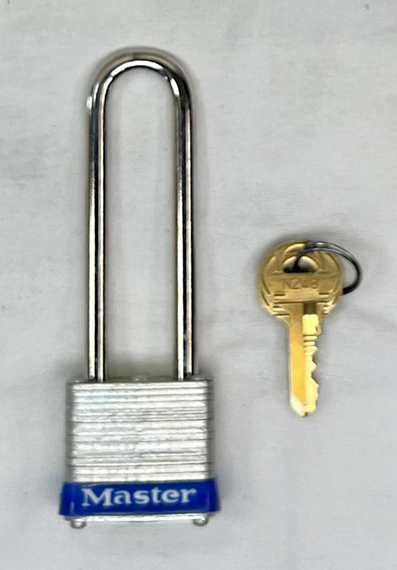 MASTER Padlock 7LJ KD  *Lot of 6* with 2-1/2"Clearance 3/16" Dia. Shackle