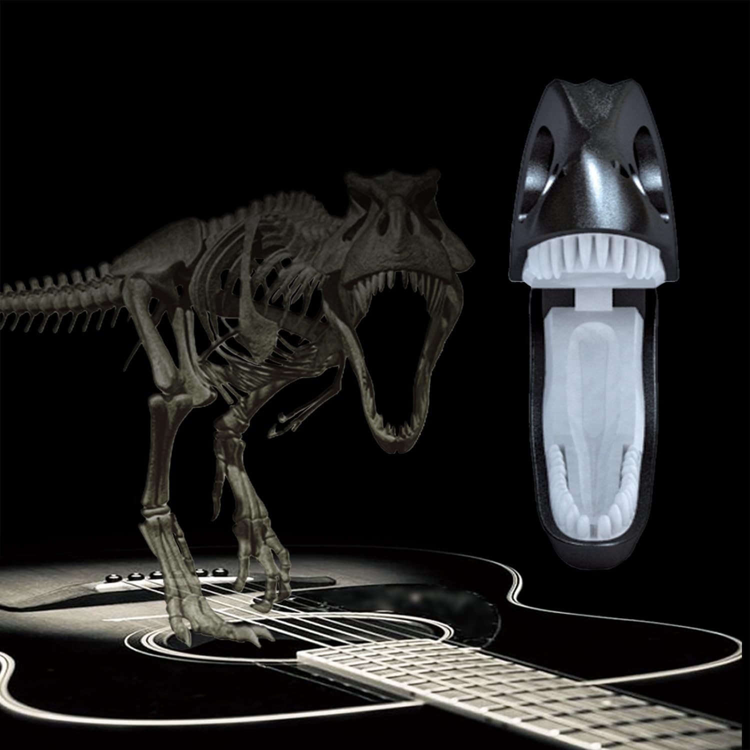 Creative Tyrannosaurus Skull Guitar Capo, Skull Capo for Acoustic and Electri...