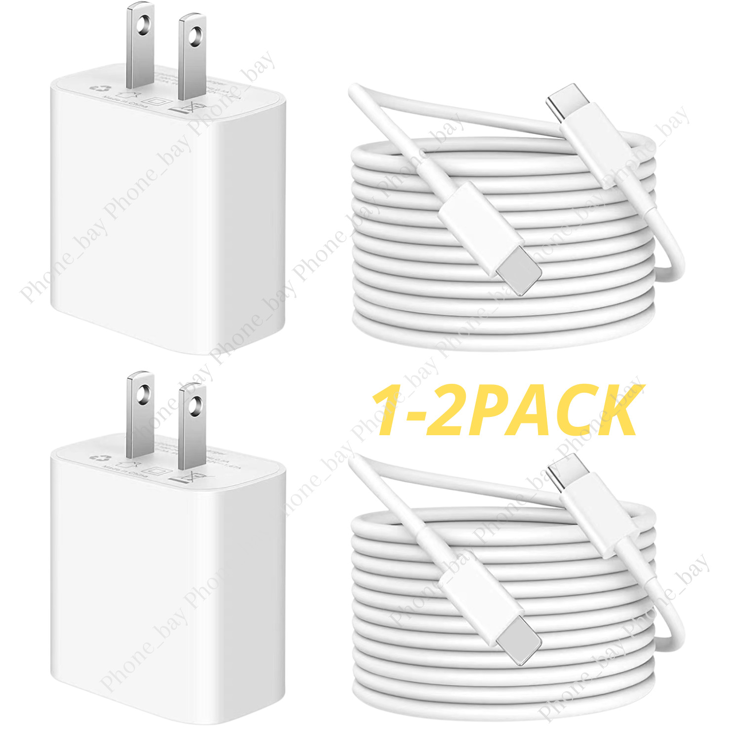 For iPhone 13 12 11 Pro Max X PD Fast Wall Charger 20W USB-C Power Adapter Cable