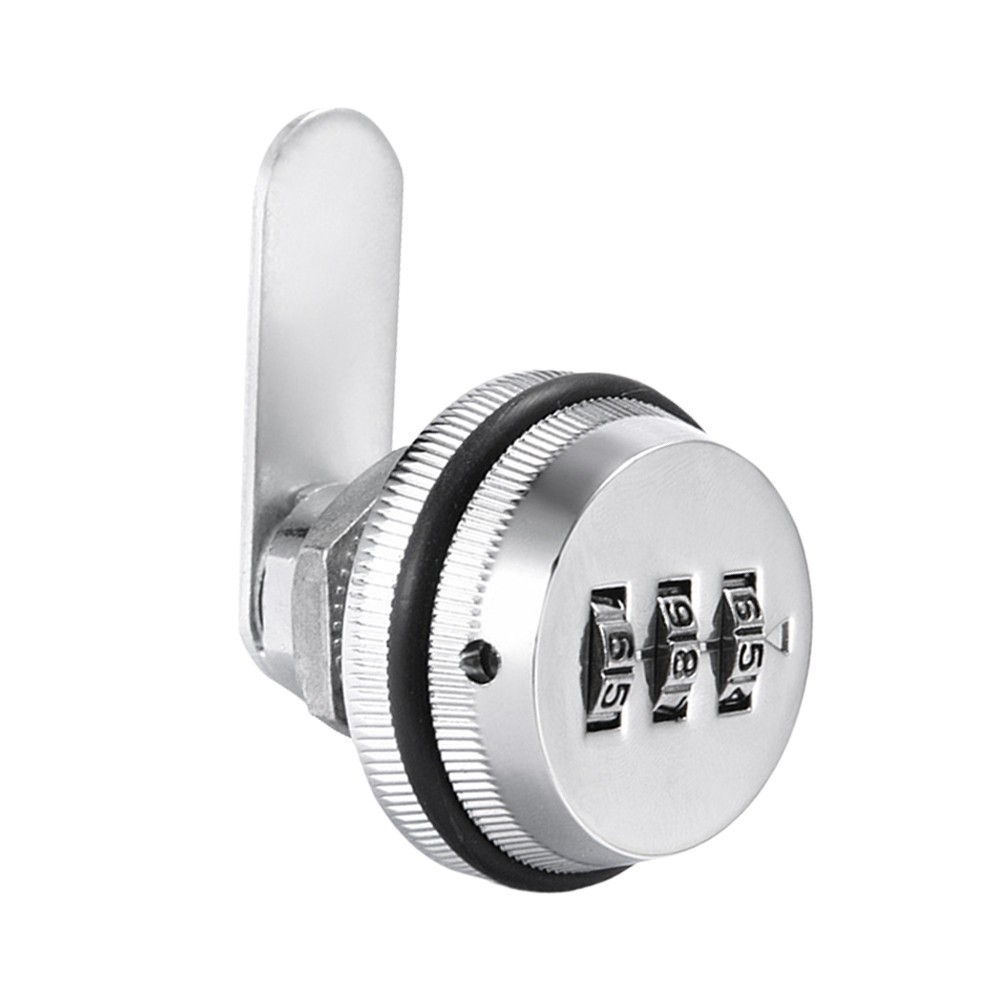 Silver 3 Dial Code Cam Lock Keyless Durable Lock for Mailbox Drawer Home