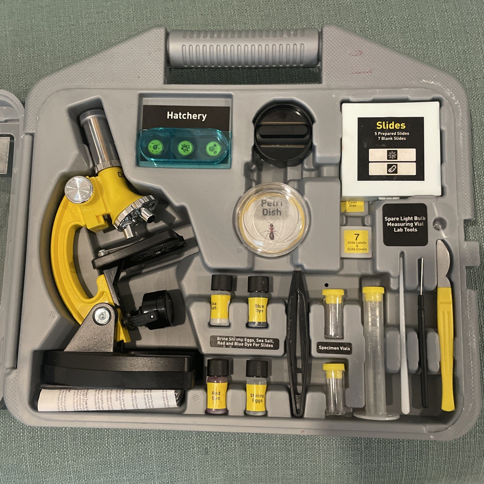 National Geographic, 900x Microscope Lab Set, Science Kit, Explore Small Worlds