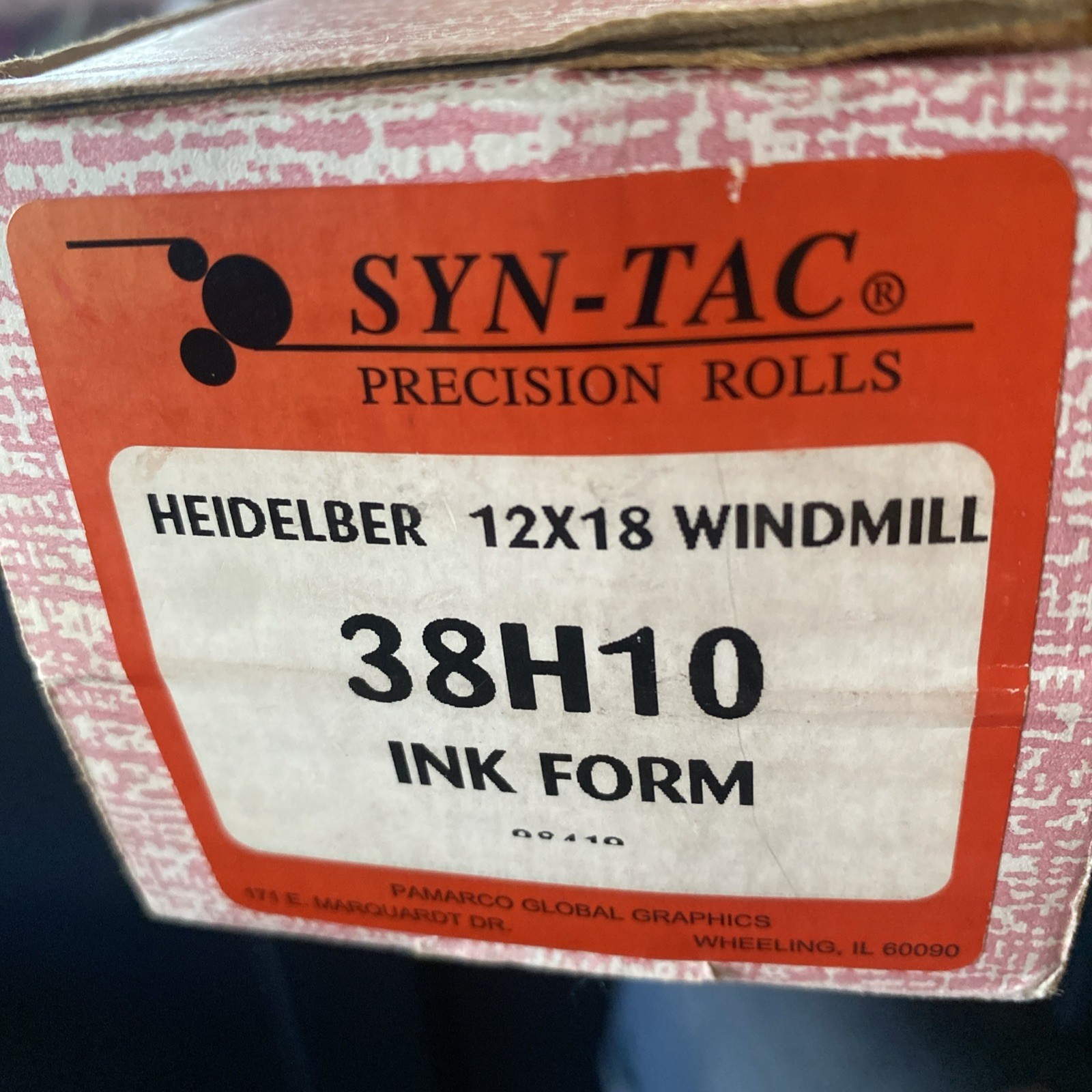 38H10 HEIDELBERG 12 X 18 WINDMILL INK DUCTOR ROLLER (B)