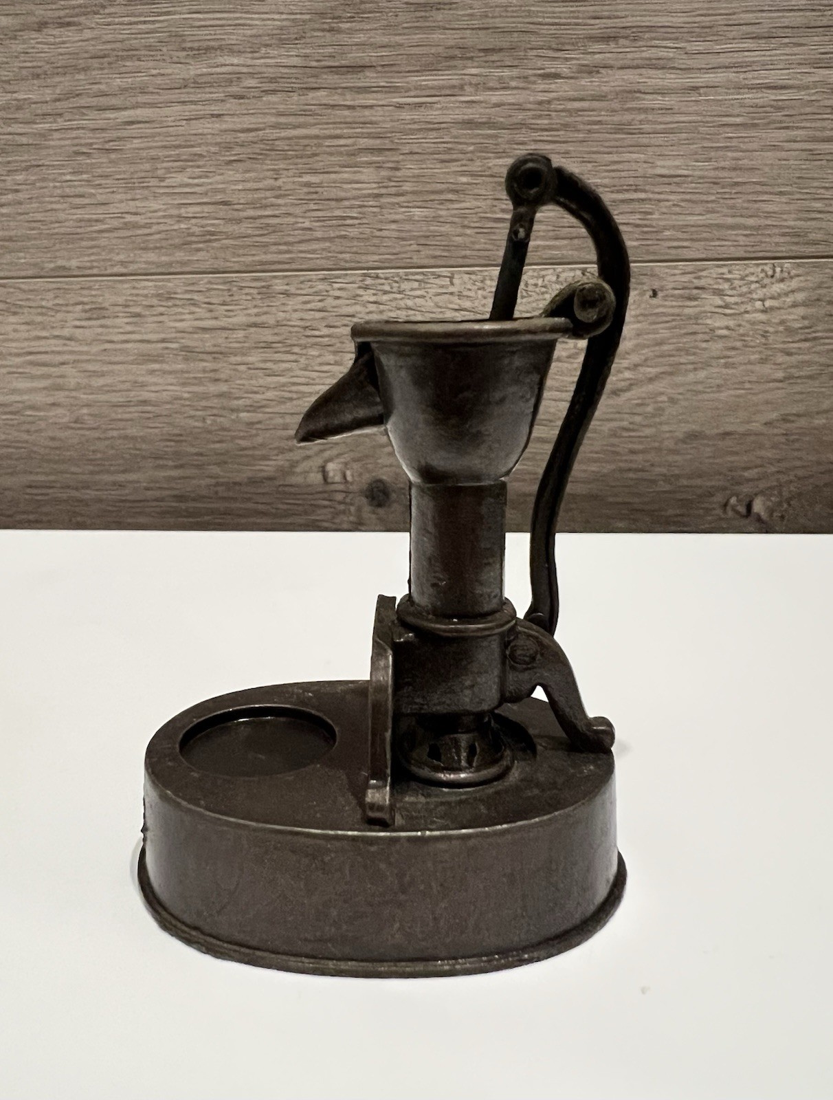 Vintage Miniature Metal Water Pump w/Moving Handle Pencil Sharpener 2.75”