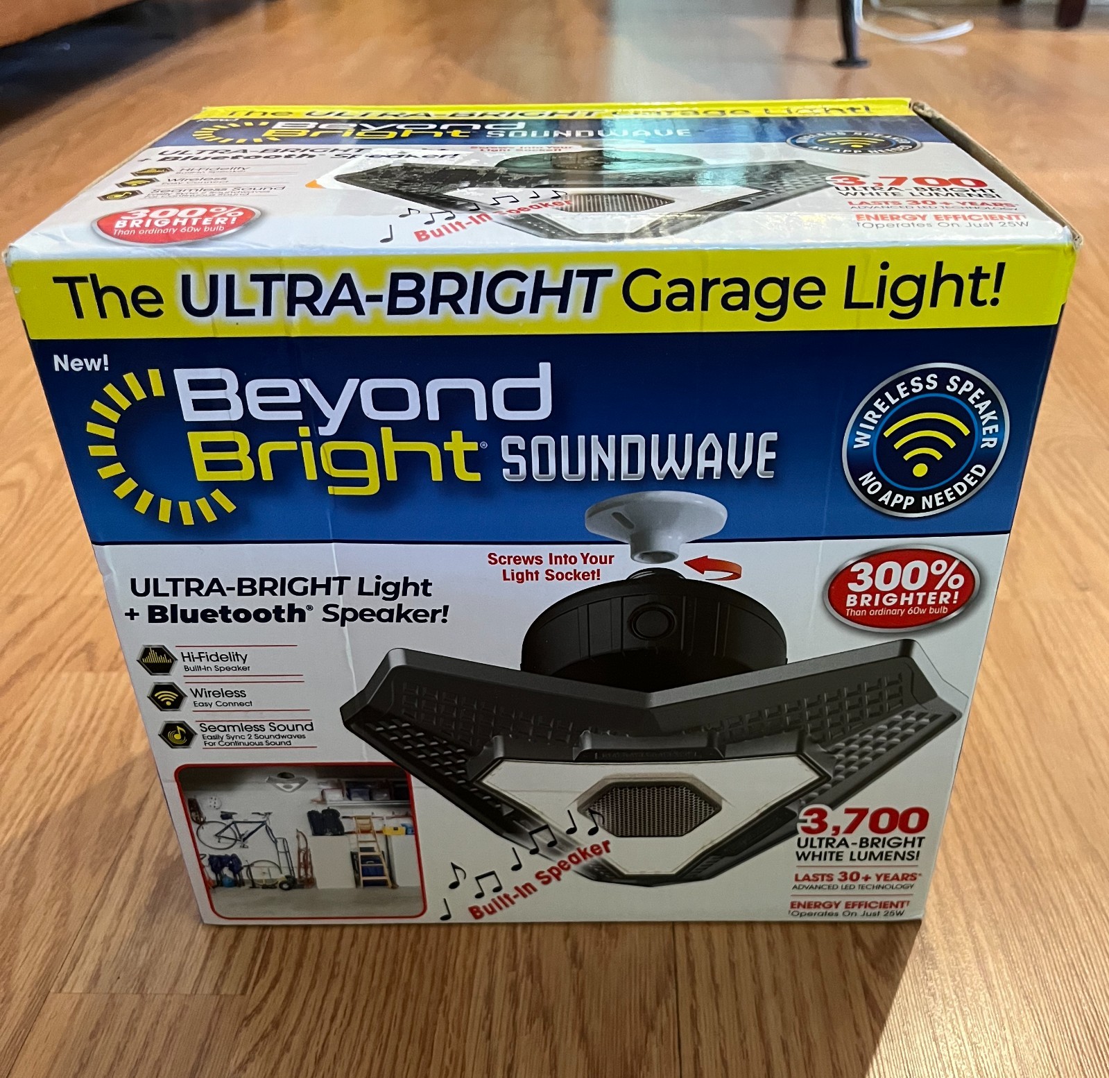 25-Watt LED Lamp Light Bulbs 6500K 3700-Lumens with Built-In Bluetooth Speaker