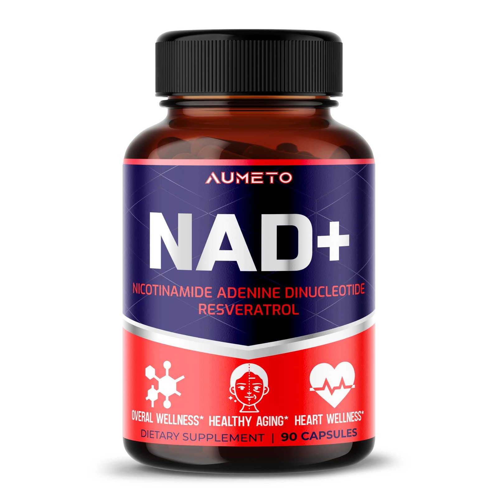 NAD+ 350mg with Trans-Resveratrol, Quercetin & Rhodiola 150 Count (Pack of 1)