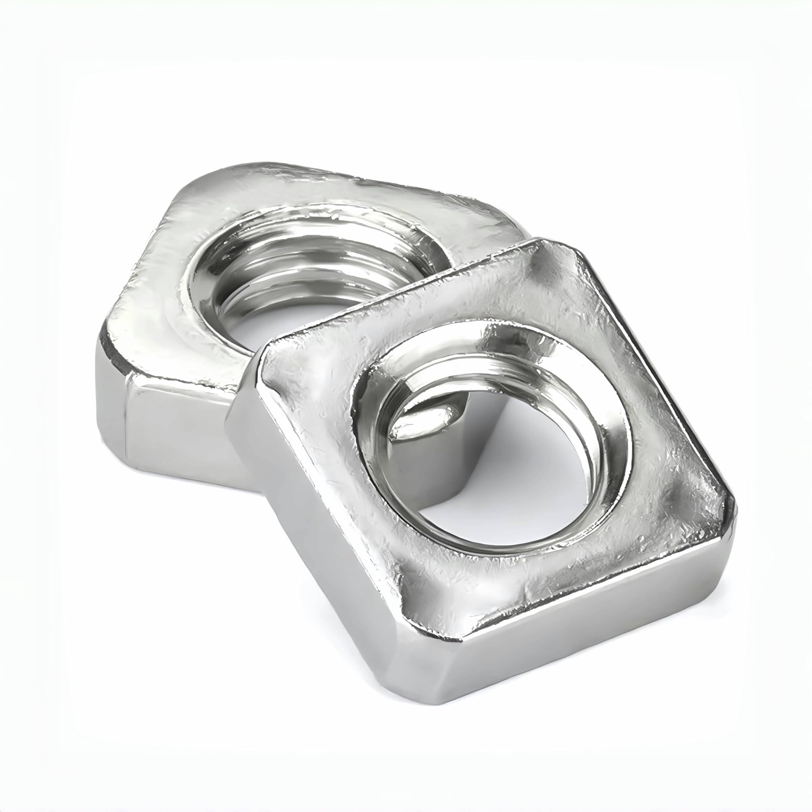 50 PCS M6 Stainless Steel Square Nuts Heavy Duty Threaded Fasteners Hardware