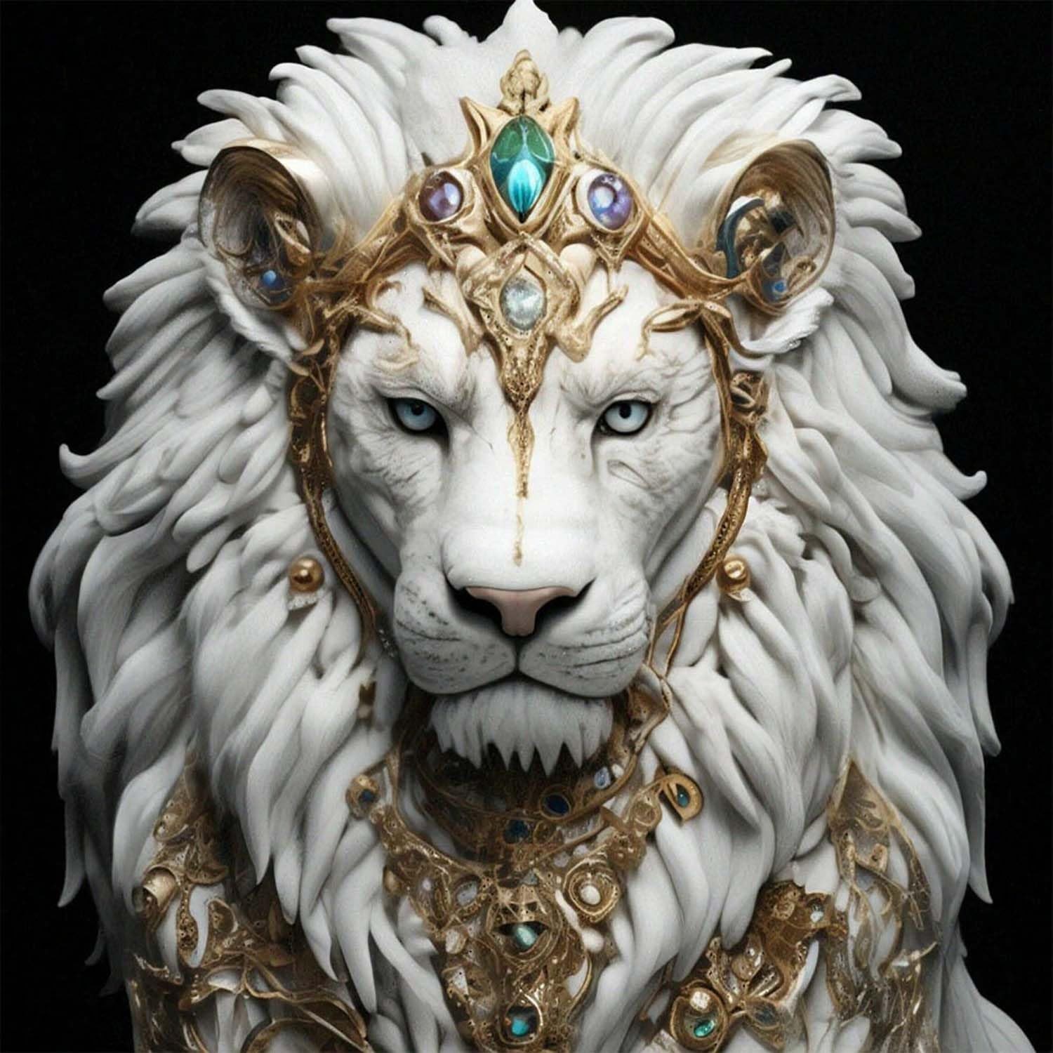 Lion Diamond Painting Kits for Adults, 5D DIY Full Drill Diamond Art Kits for L