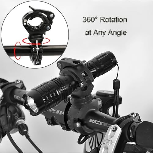 [2 Pack] Flashlight Holder, Mount Bicycle Mounting Bracket Flashlight Holder