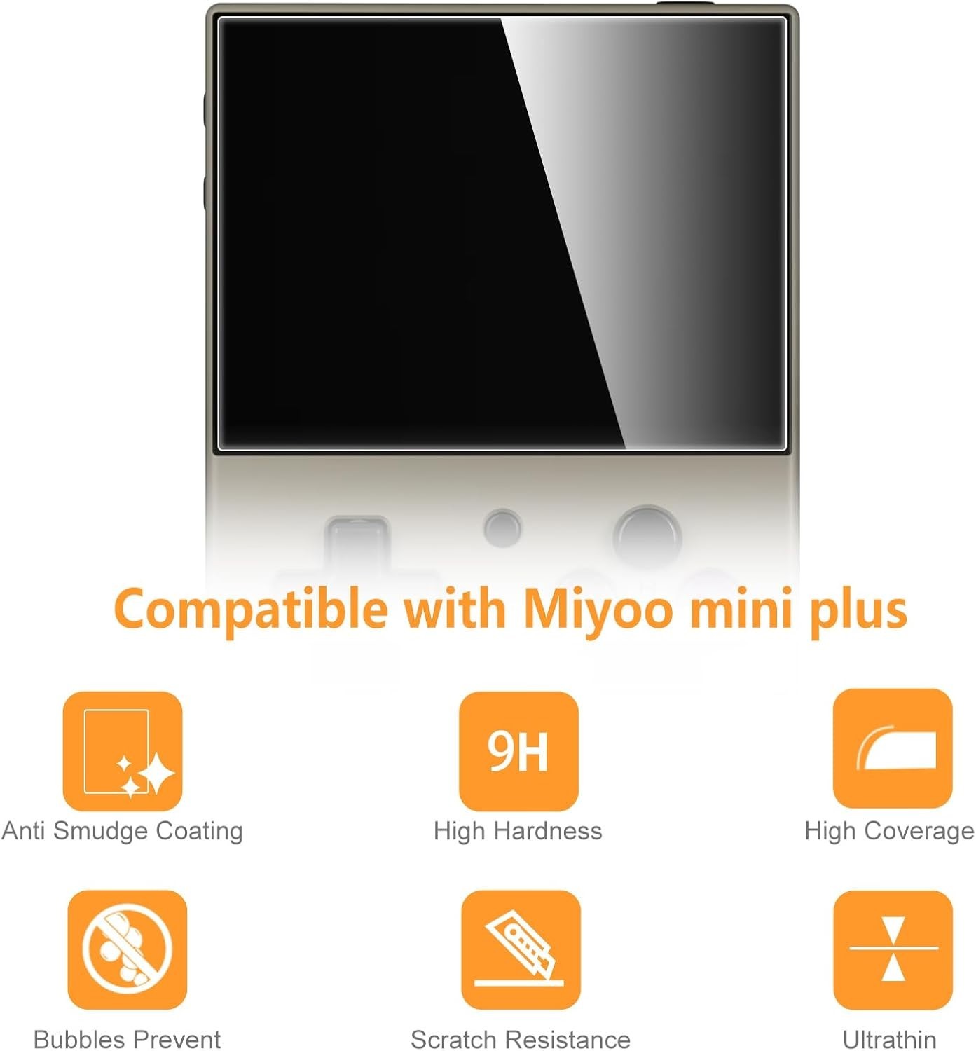 High Definition 3-Pack Screen Protectors for Miyoo Mini Plus – Scratch Resistant