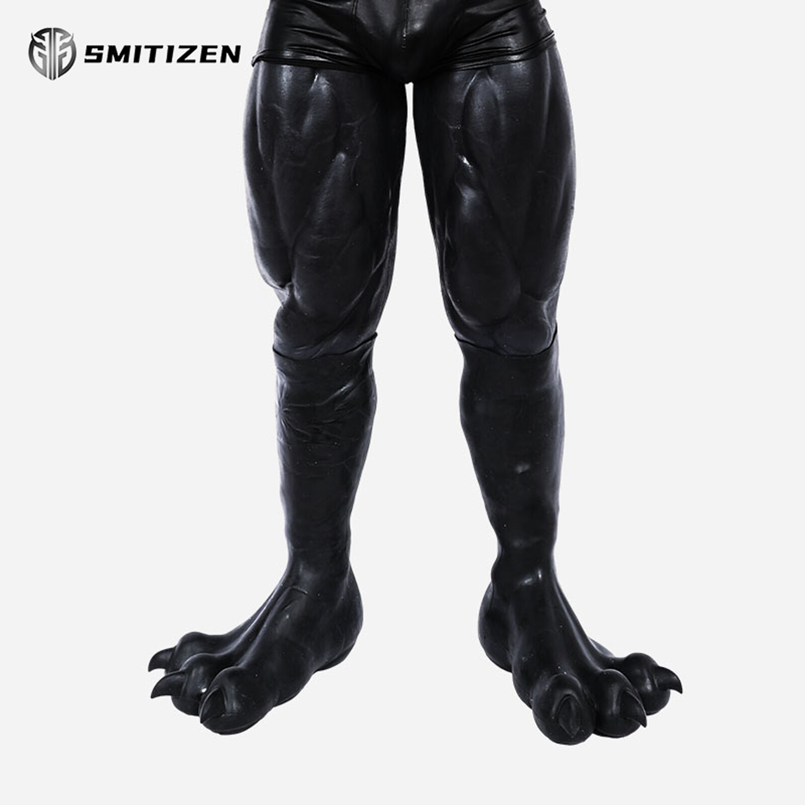 Smitizen Silicone Three-Toed Black Realistic Beast Paws Dragon Claws for Cosplay