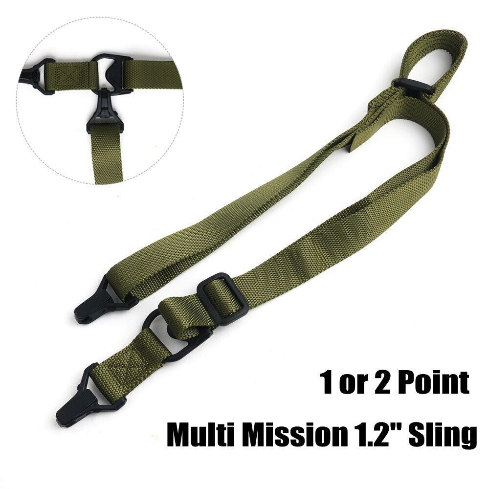 Retro Tactical Quick Detach QD 1 or 2 Point Multi Mission 1.2" Rifle Gun Sling