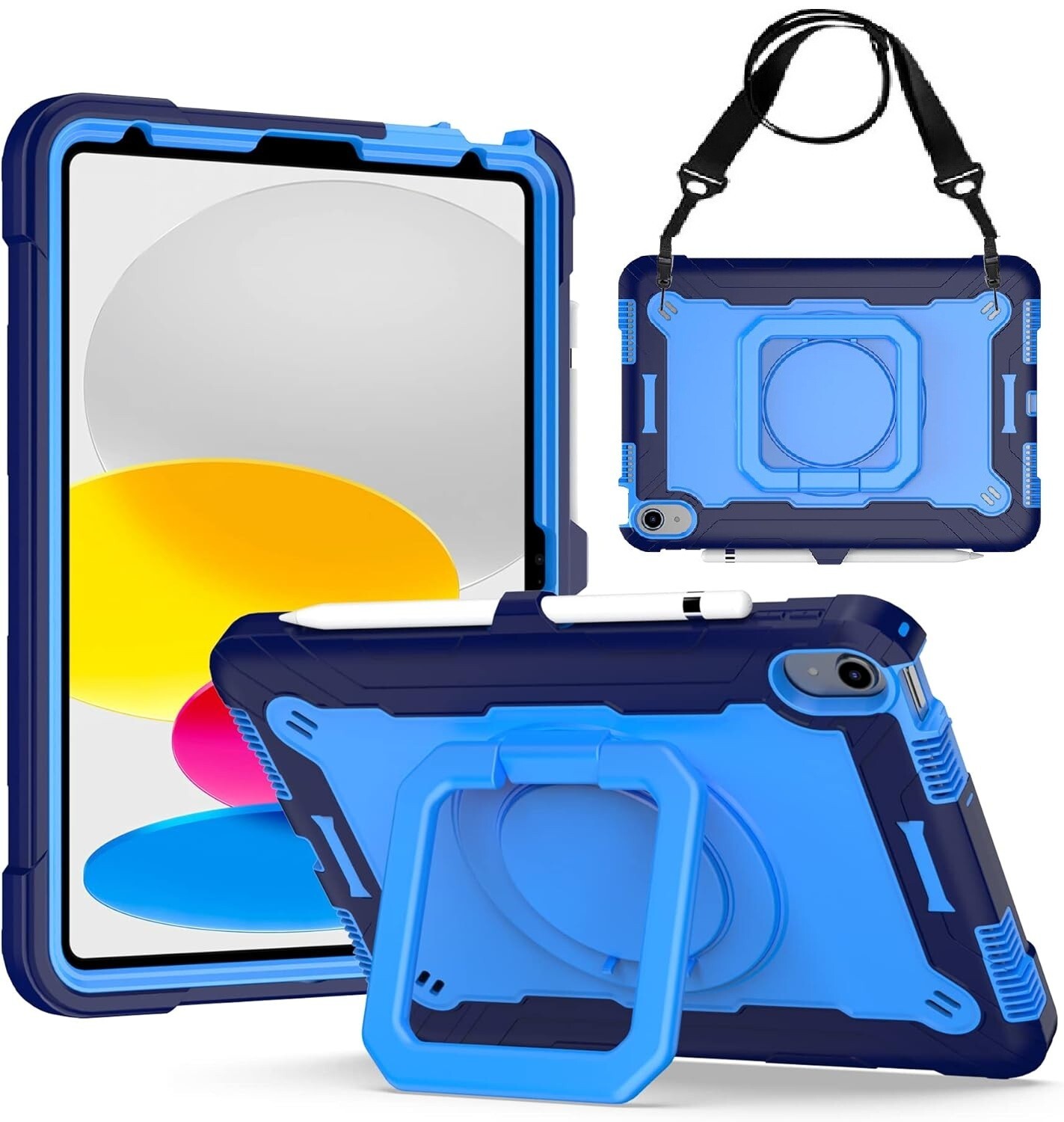 For iPad (A16) 11th Gen 11 Inch (2025) Case Shockproof Rugged Cover 360 Rotating