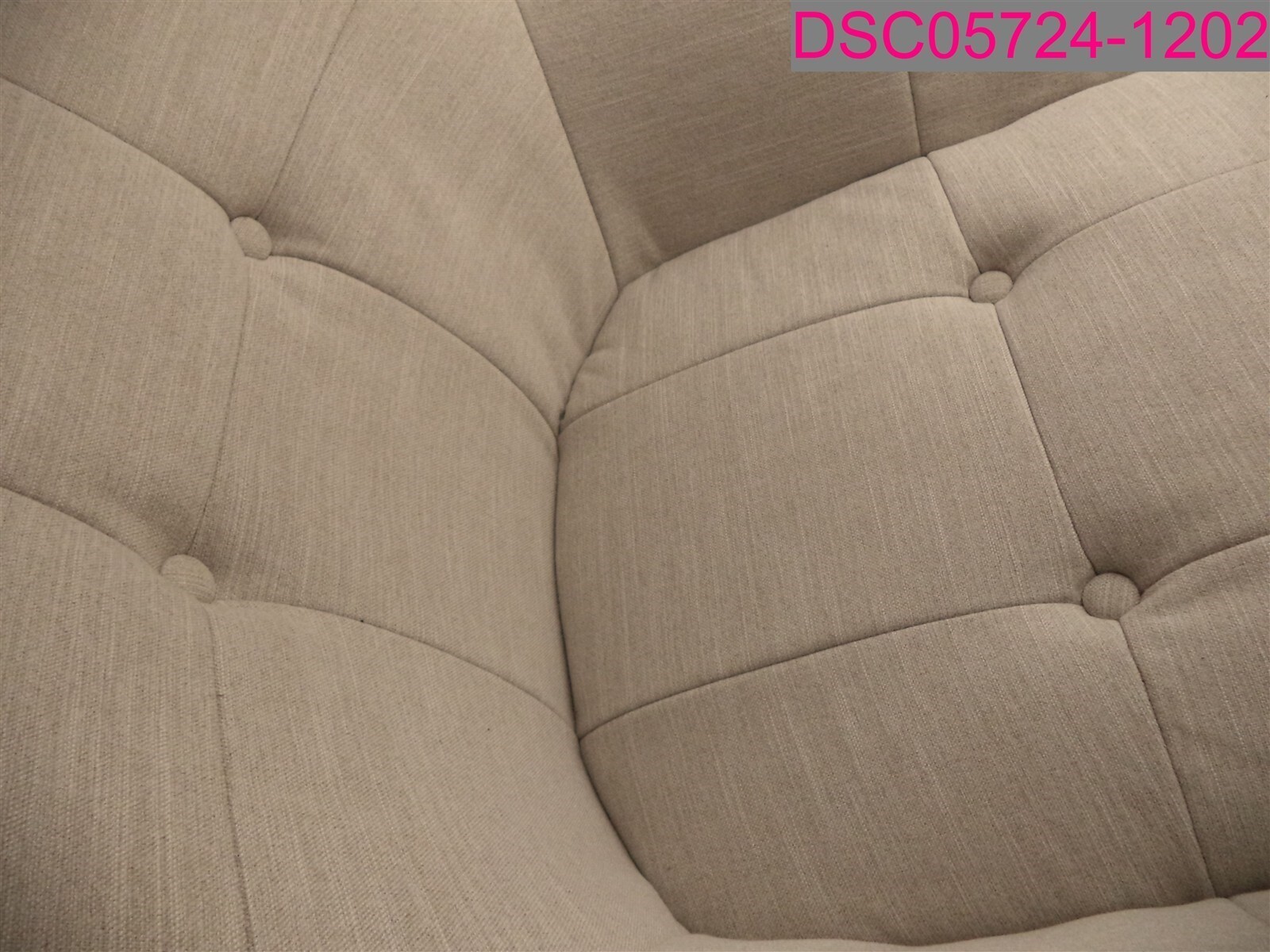 Small Stains-No Legs-Modern Fabric Arm Chair Beige 25"T x 28.5"W x 34"W