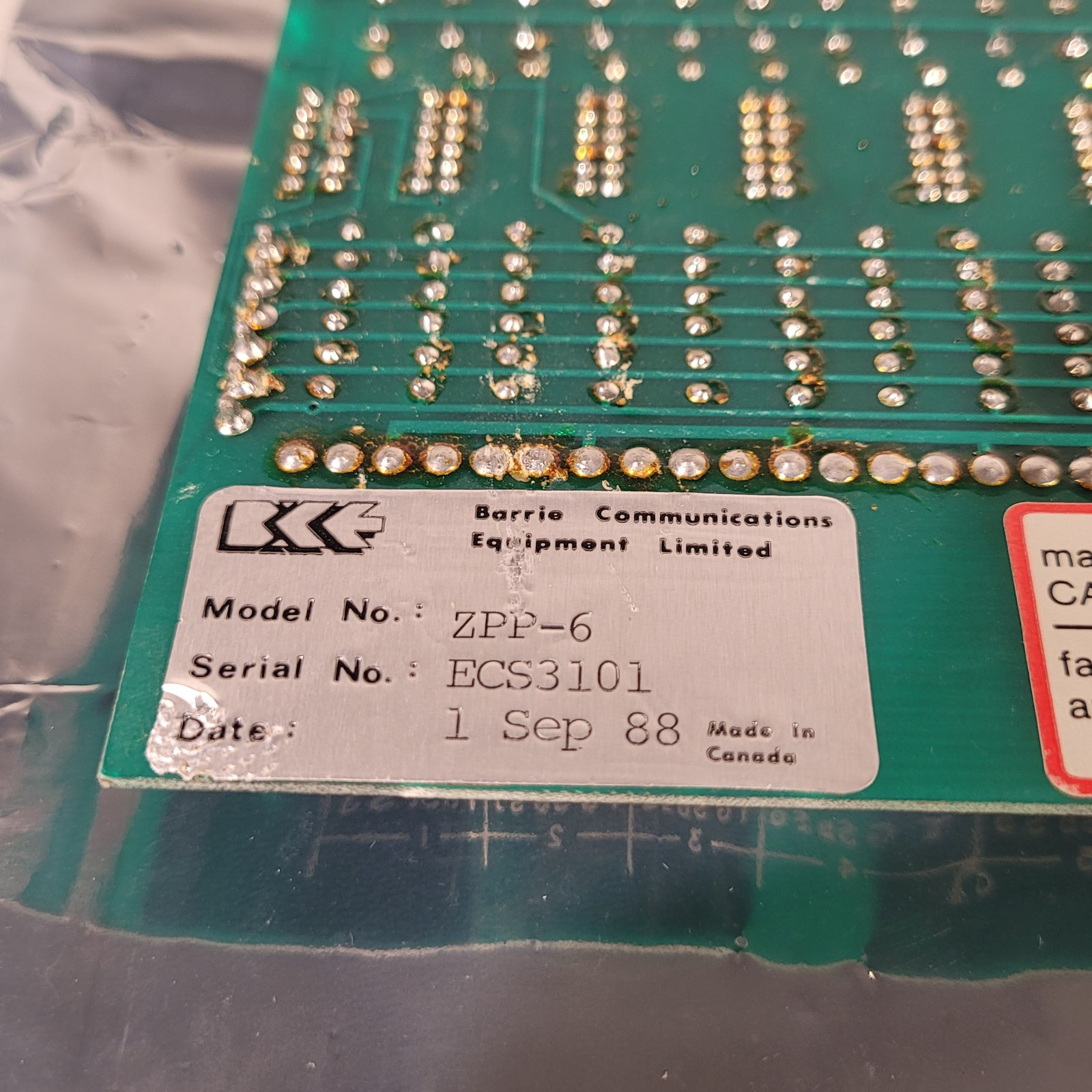 Barrie ZPP-6 Control Solenoid Circuit Board Multi-Channel PCB