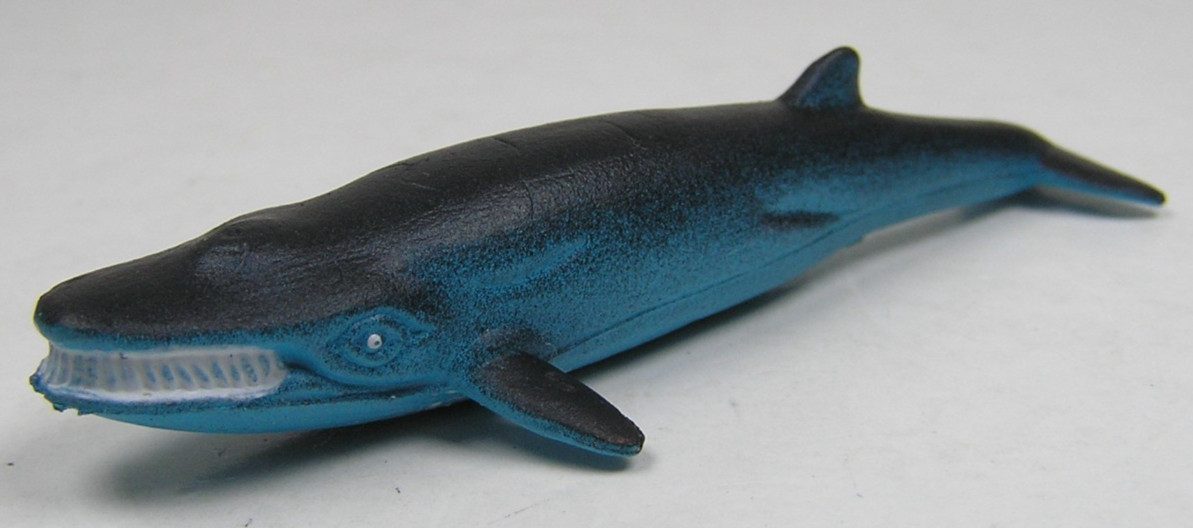 Unbranded Blue Whale Fish 2.75" Long Plastic Animal Toy Figure China