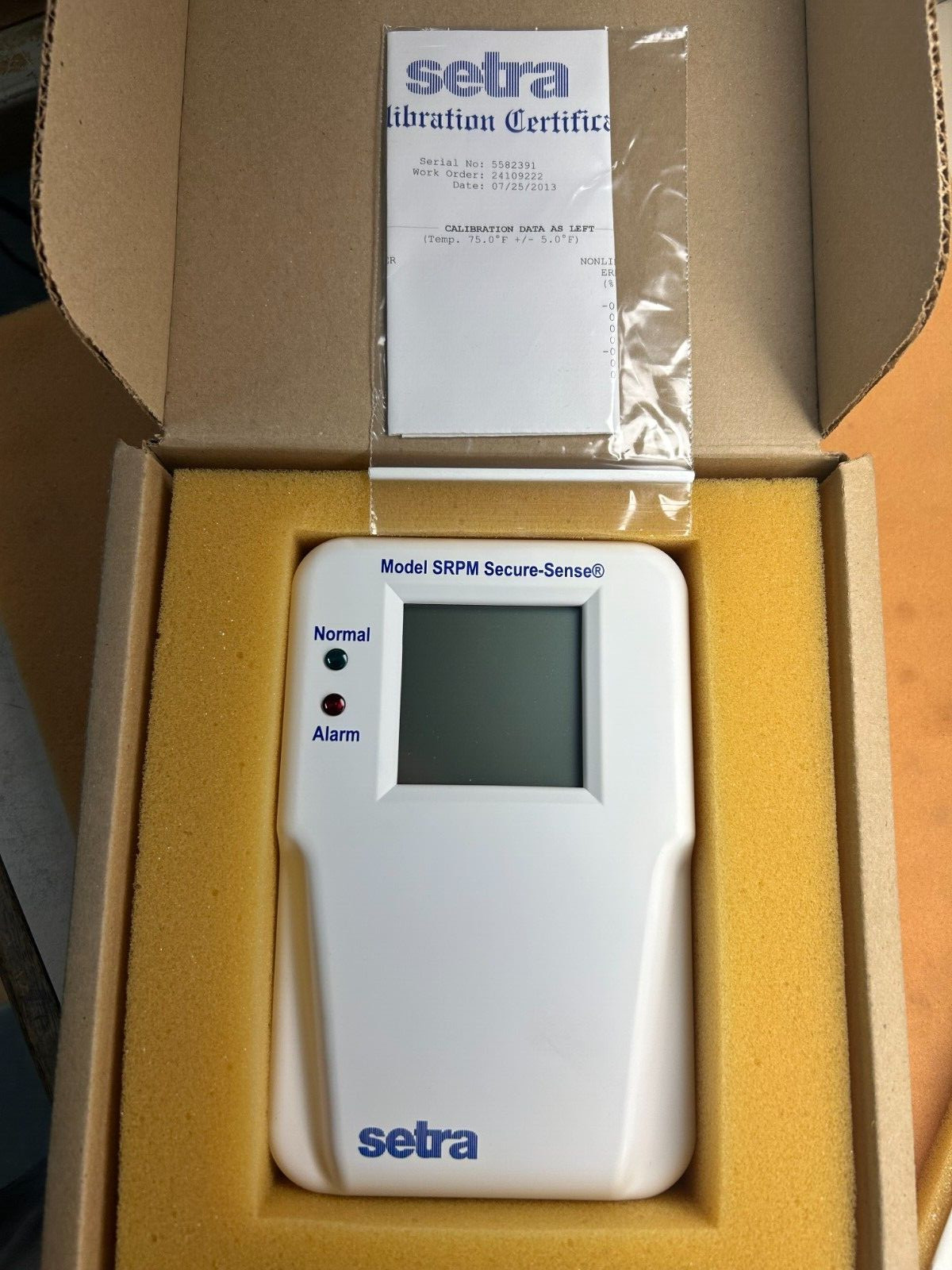Setra SRPM005WBA2V Room Pressure Monitor with SRPM New!!!