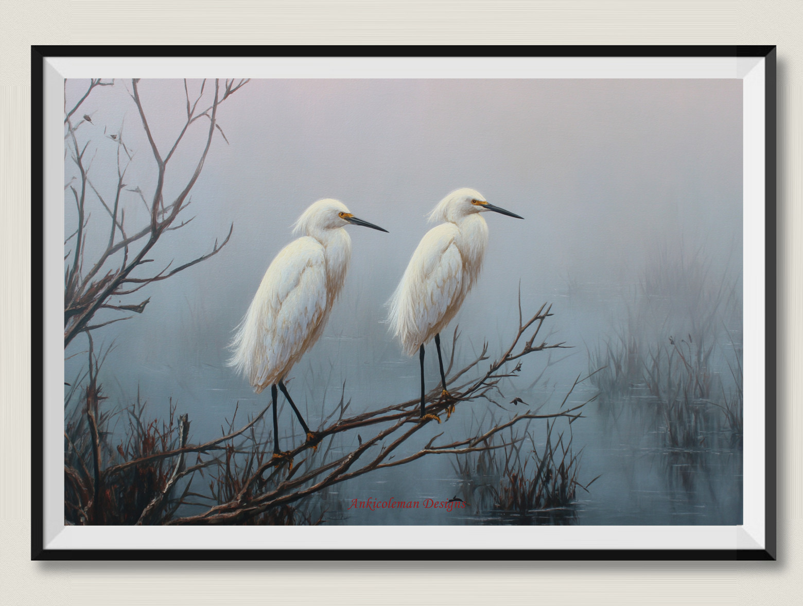 Snowy Egret - DIY Chart Counted Cross Stitch Patterns Needleworks DMC Color