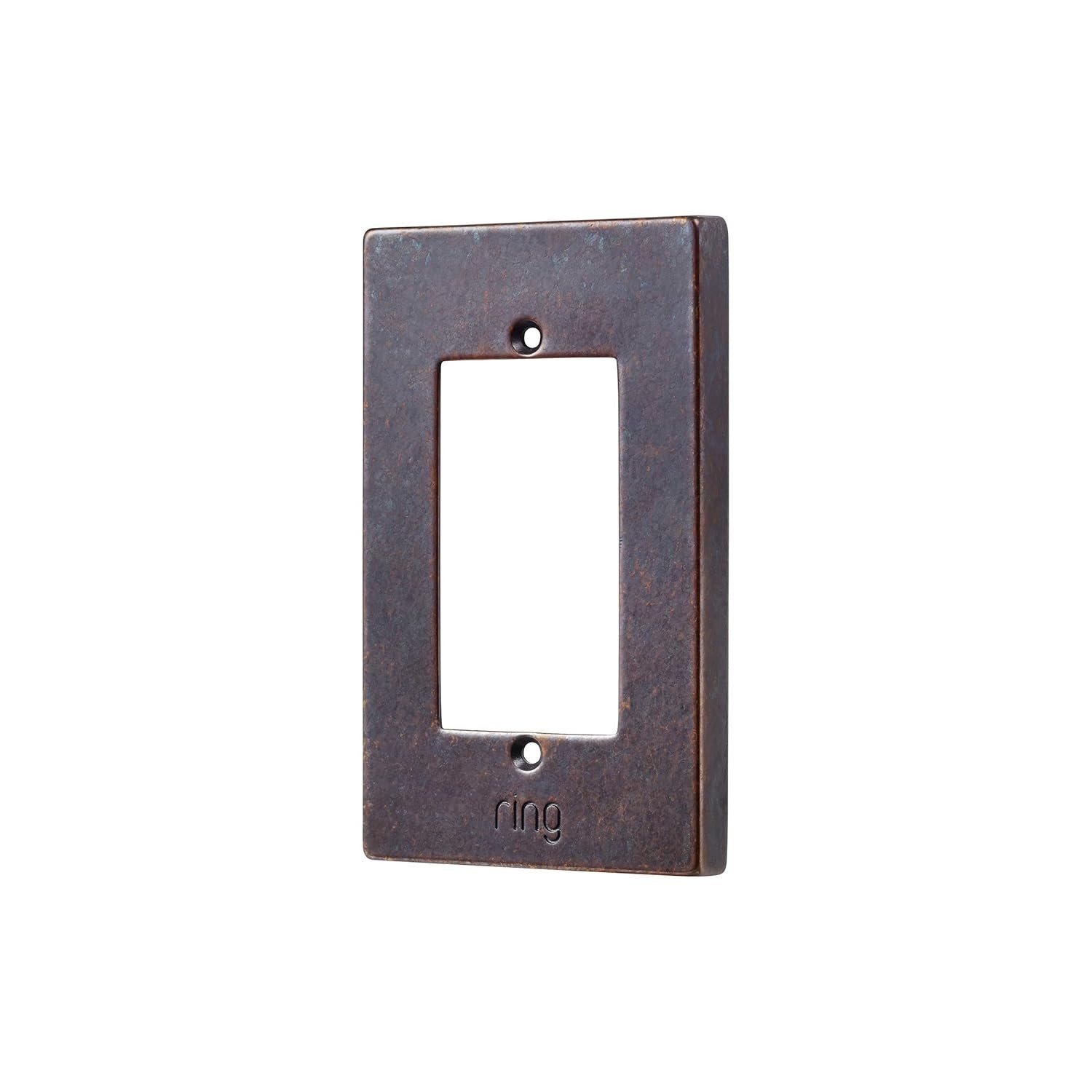 Ring Video Doorbell Elite Faceplate - Silicon Bronze Rust - Missing Screws