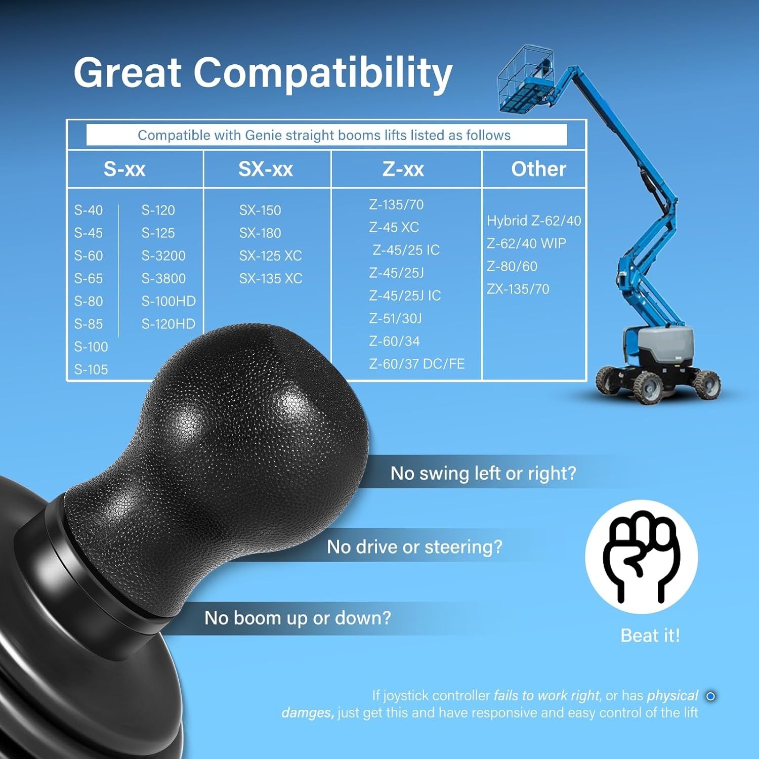 Single Axis Ball Handle Joystick Controller 101175 for Genie Straight Boom Lifts