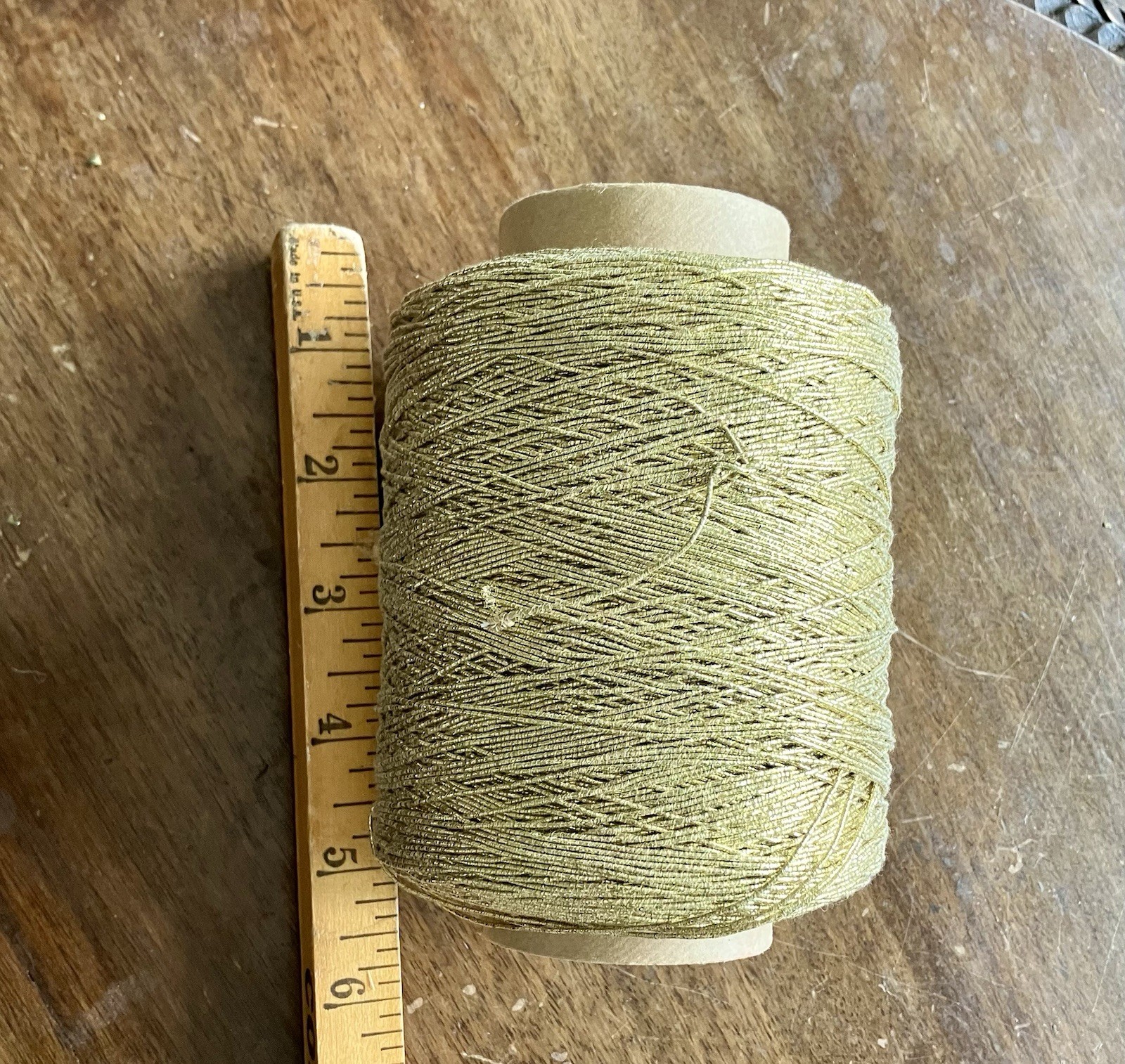 Elastic Packaging String GOLD METALLIC - 140 Norbut Mfg. 650 Yards.