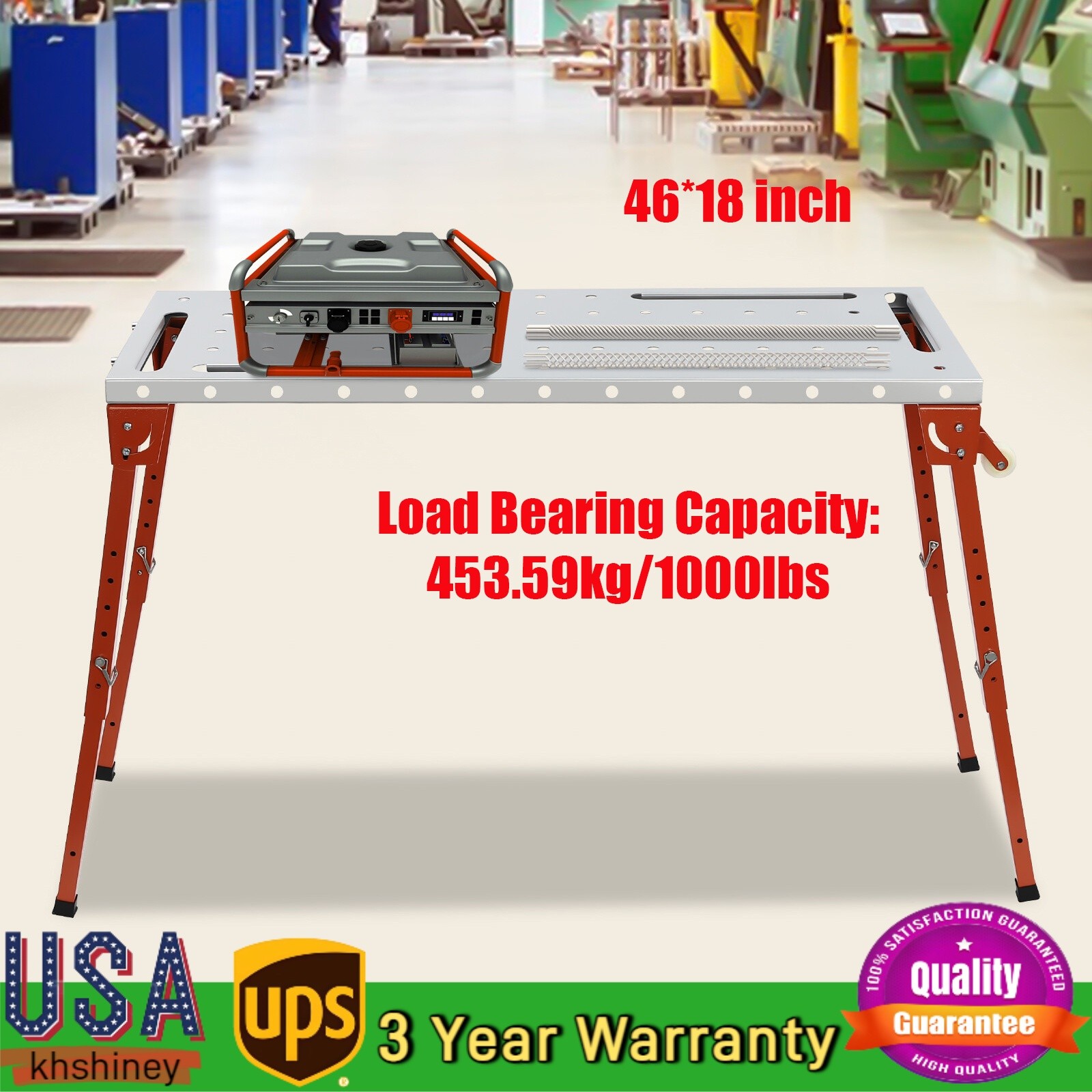 Steel Portable Welding Table Welding Workbench Table Folding Work Bench Silver