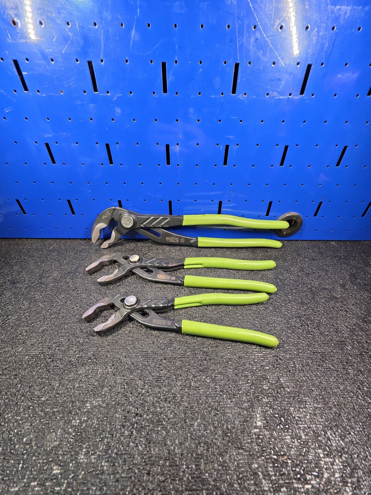 Matco Tools PL3S Slip Joint Pliers Set 7" 10" & 12" Green