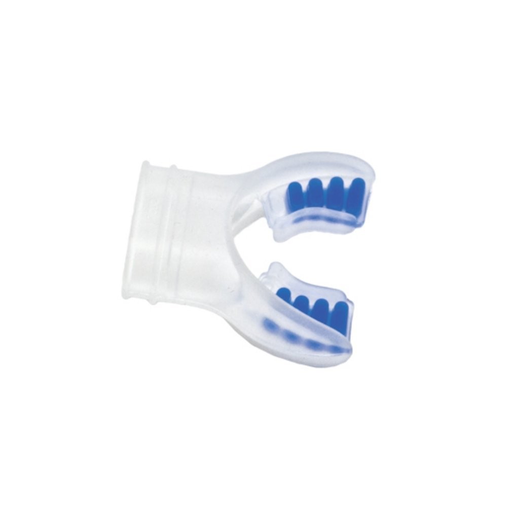 Innovative Scuba Concepts Silicone Mouthpiece with Colored Bite Tabs, Clear/Blue