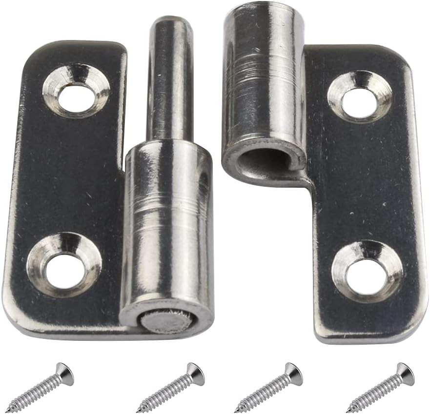 6Pcs 1.5" Detachable Hinge, Small Slip Joint Flag Hinges, Lift off Detachable Do