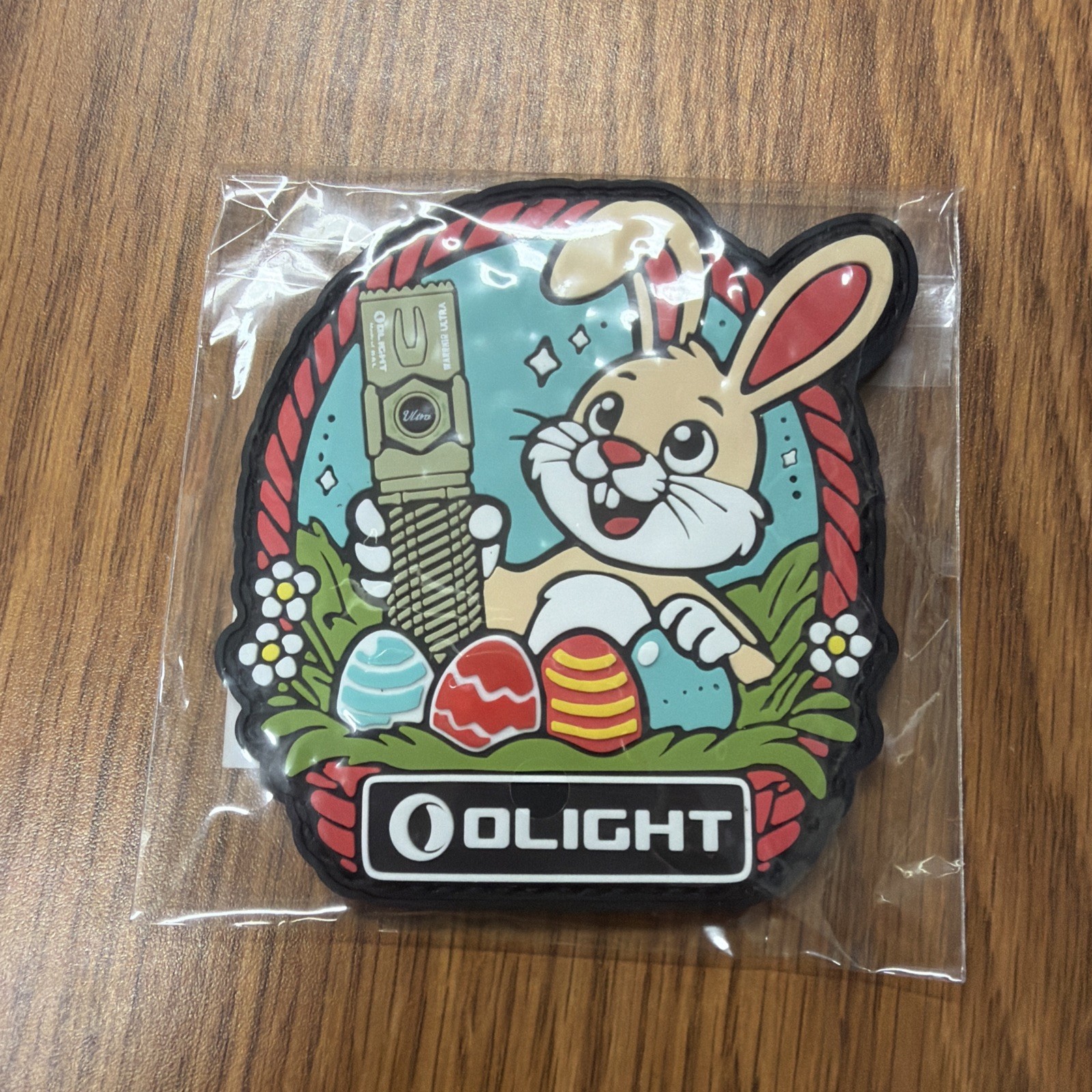 Olight Warrior Ultra Morale Patch Flashlight Swag Collectable Easter Egg