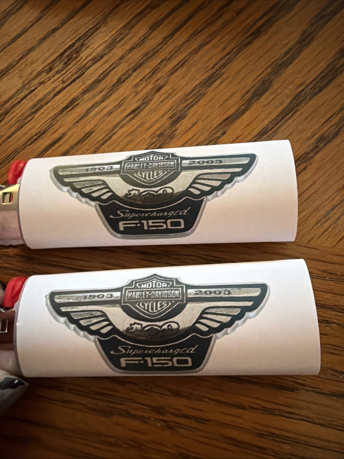 New 2 Custom Bic Lighters Ford Truck F150 Harley Davidson 100 SuperchargedEmblem