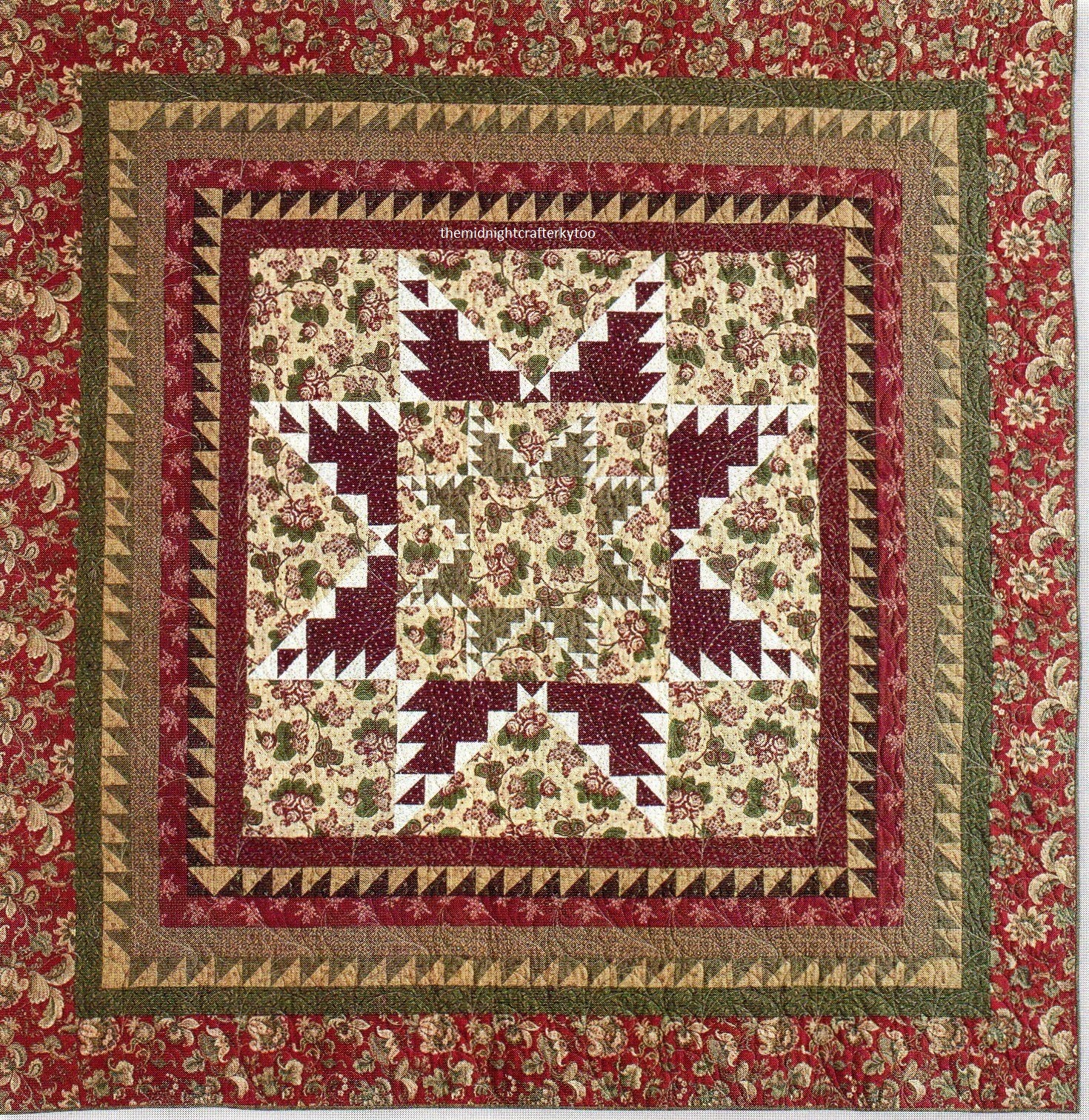 Cranberry Flurry Quilt Pattern Pieced SM