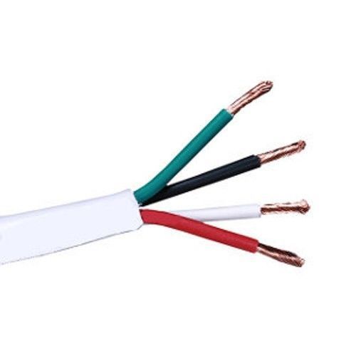 16/4 IN-WALL 16 AWG Gauge 4 Conductor PURE COPPER Speaker Wire Cable White 50FT