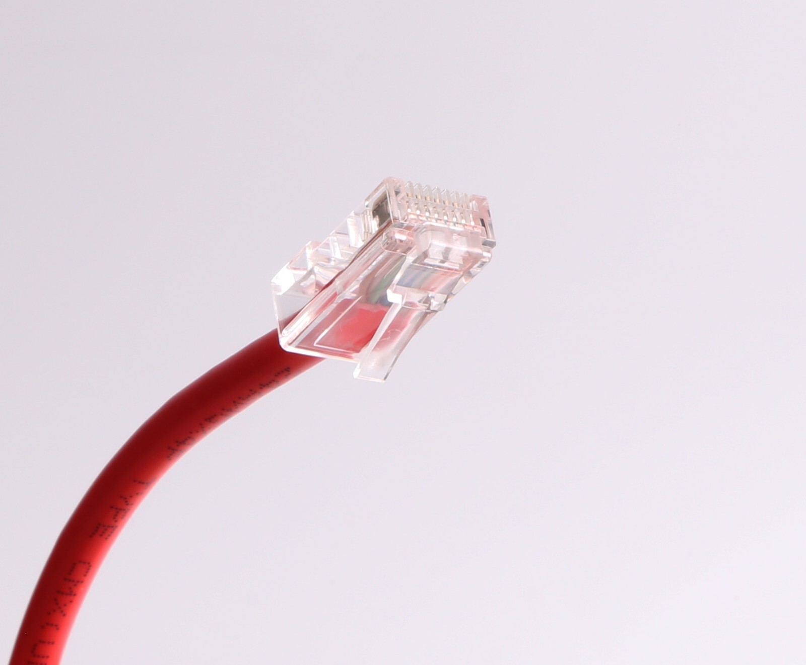CAT5E Patch Cable; RJ45M to RJ45M, Non-Booted, 2ft, Red 10-Pack (New)