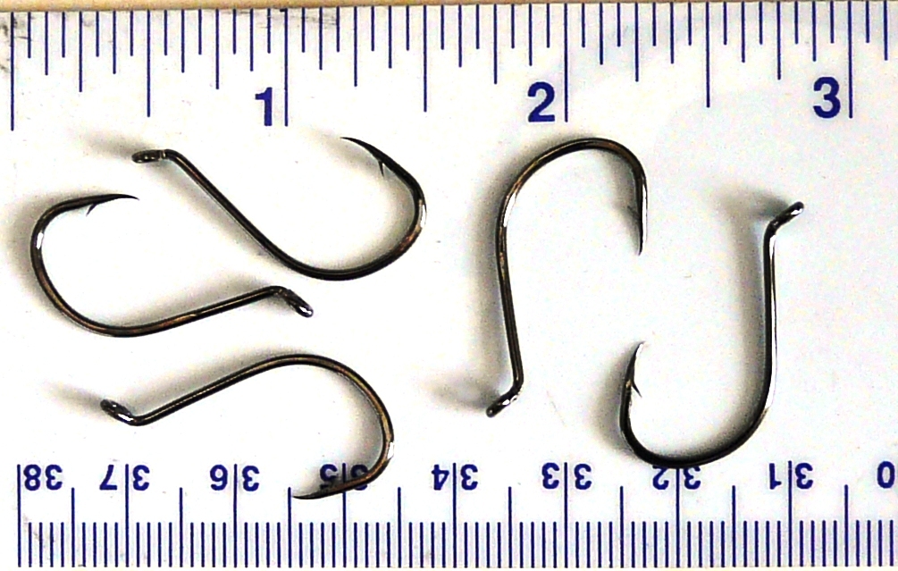 100 Danielson HCBOBN Black Chrome Octopus Fish Hooks Size 1/0