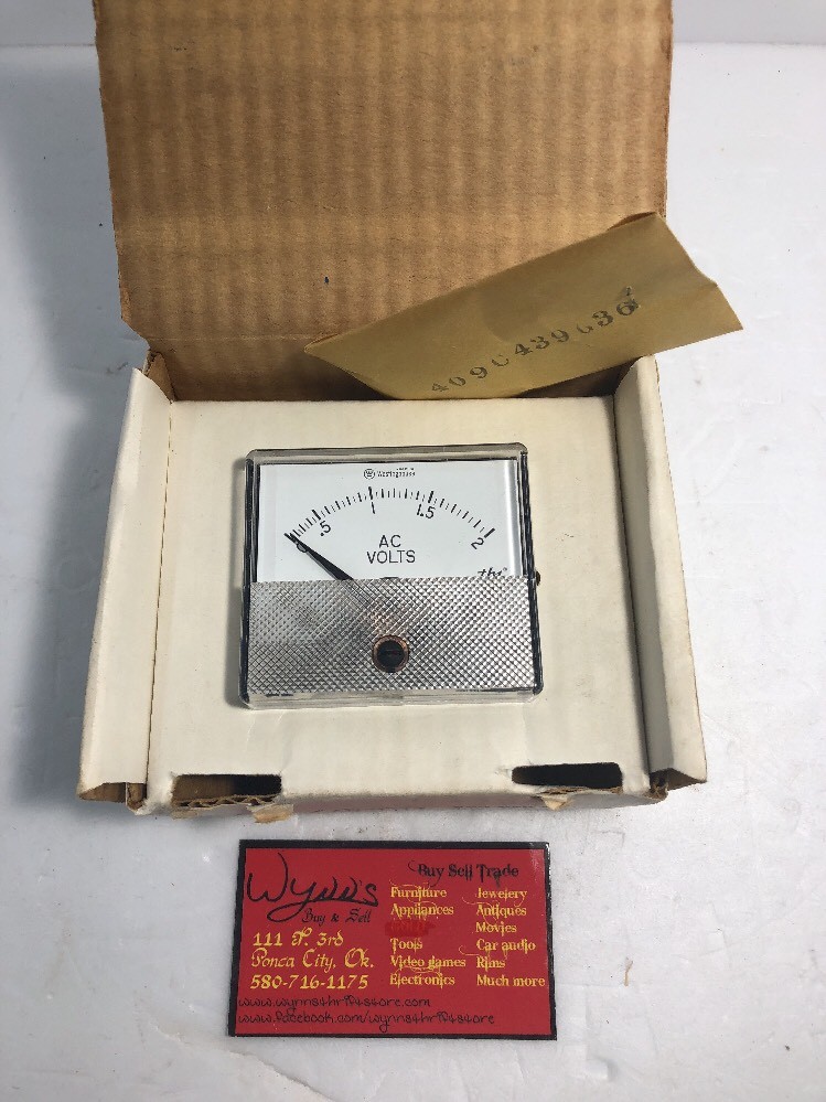 Westinghouse Custom Panel Instrument Ga 332 AC  2 Volts NIB 20/20