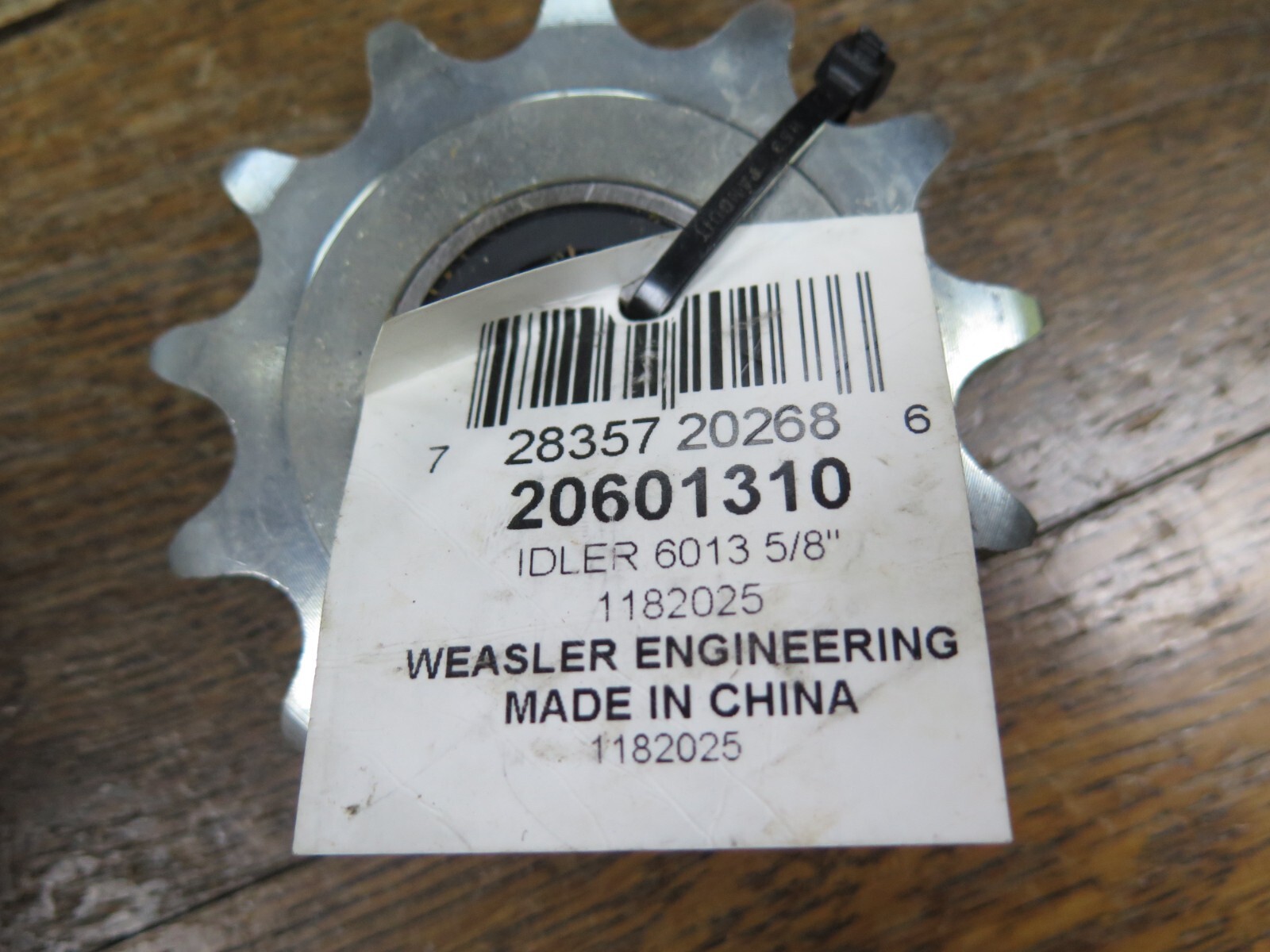 Sprocket for # 60 Chain w/ 15 Teeth & 5/8" Bore 20601310 WEASLER