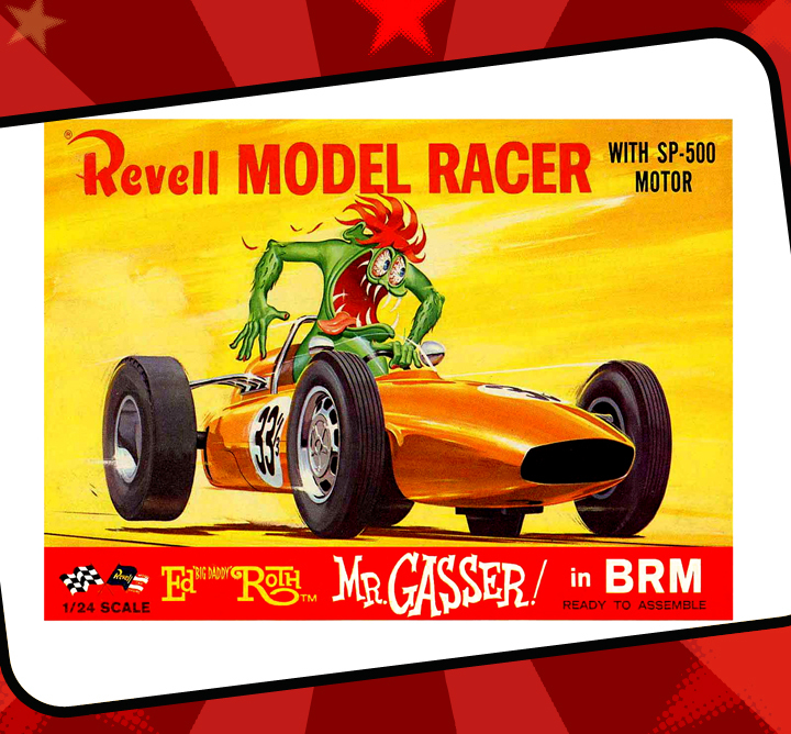 Rat Fink Ed Roth Vintage Revell Racing T-Shirt Mr Gasser BRM Hot Rod Road Race