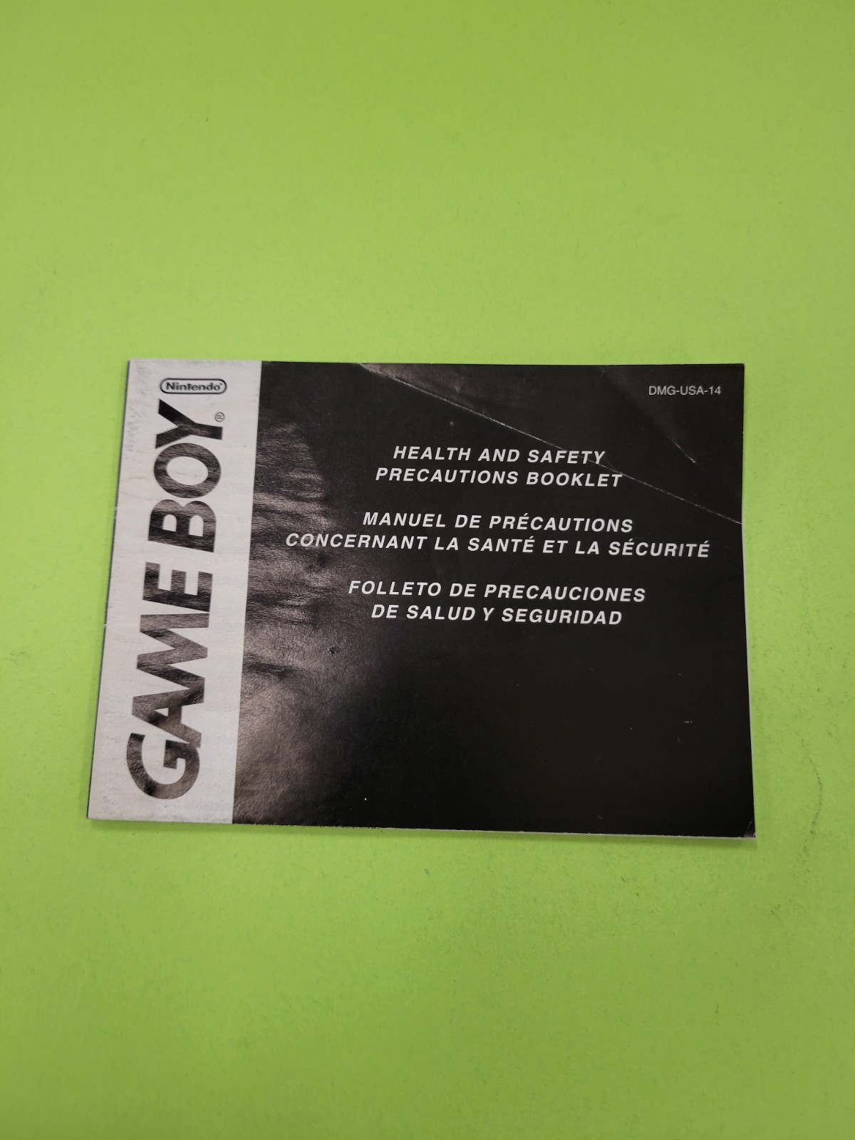 Game Boy Consumer Precautions DMG-USA-14 MANUAL ONLY Authentic Original