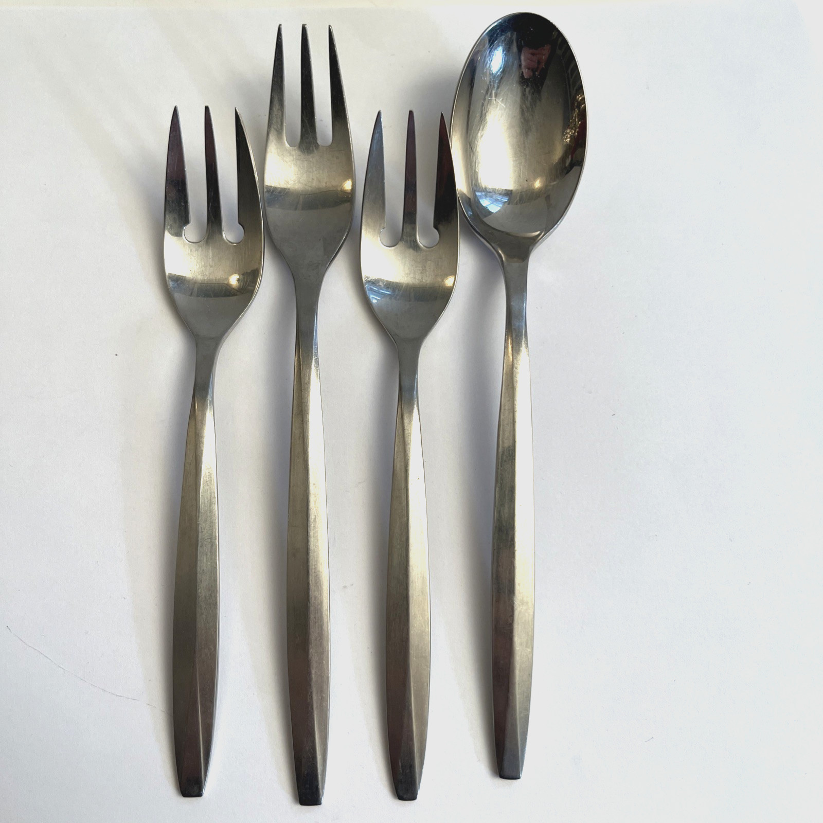 Noritake Harmony 18/8 Stainless Japan Flatware 4 Pieces Forks & Spoon MCM