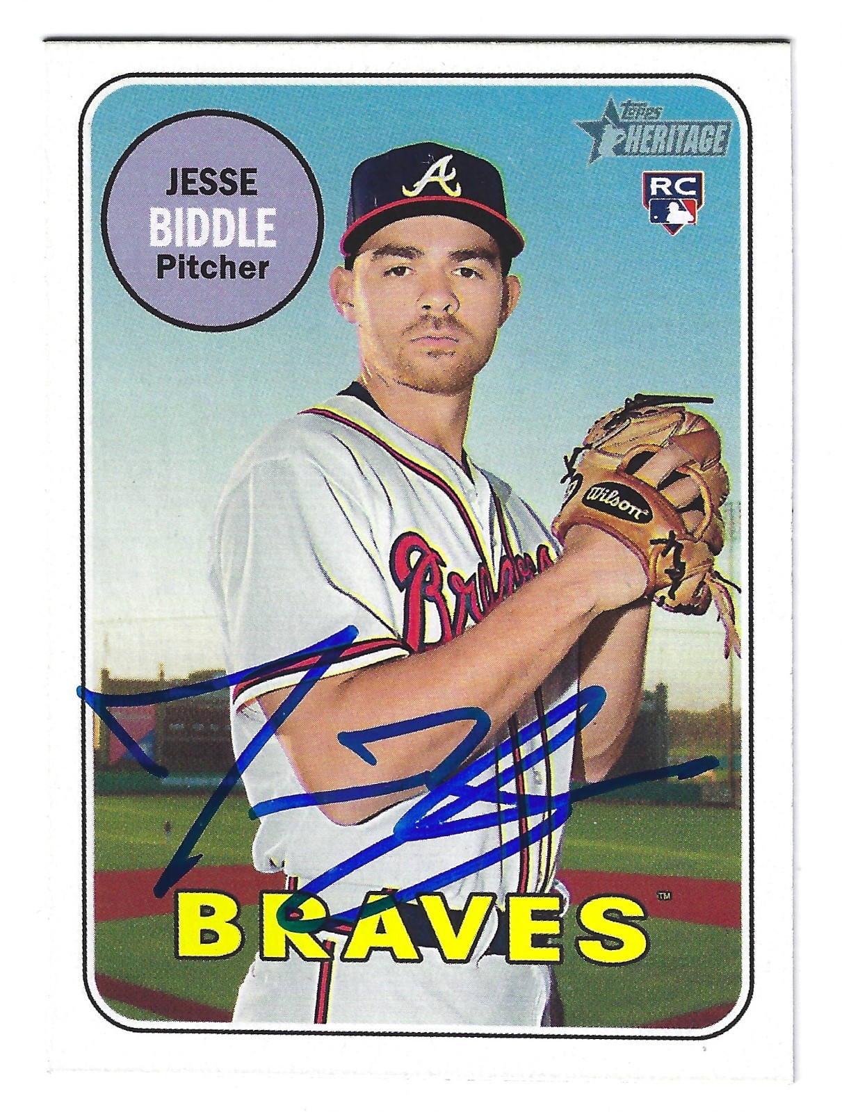 JESSE BIDDLE ATLANTA BRAVES SIGNED CARD SEATTLE MARINERS CINCINNATI REDS RANGERS