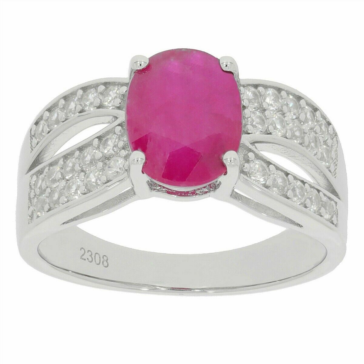 Sterling Silver Semi Mount Ring Setting Oval OV 9x7mm White Topaz