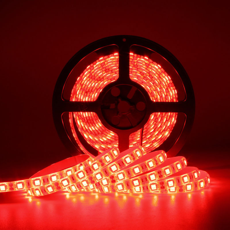 16.4ft SMD 5050 5M 300LEDs Red Waterproof Flexible LED Strip Light for Home Deco
