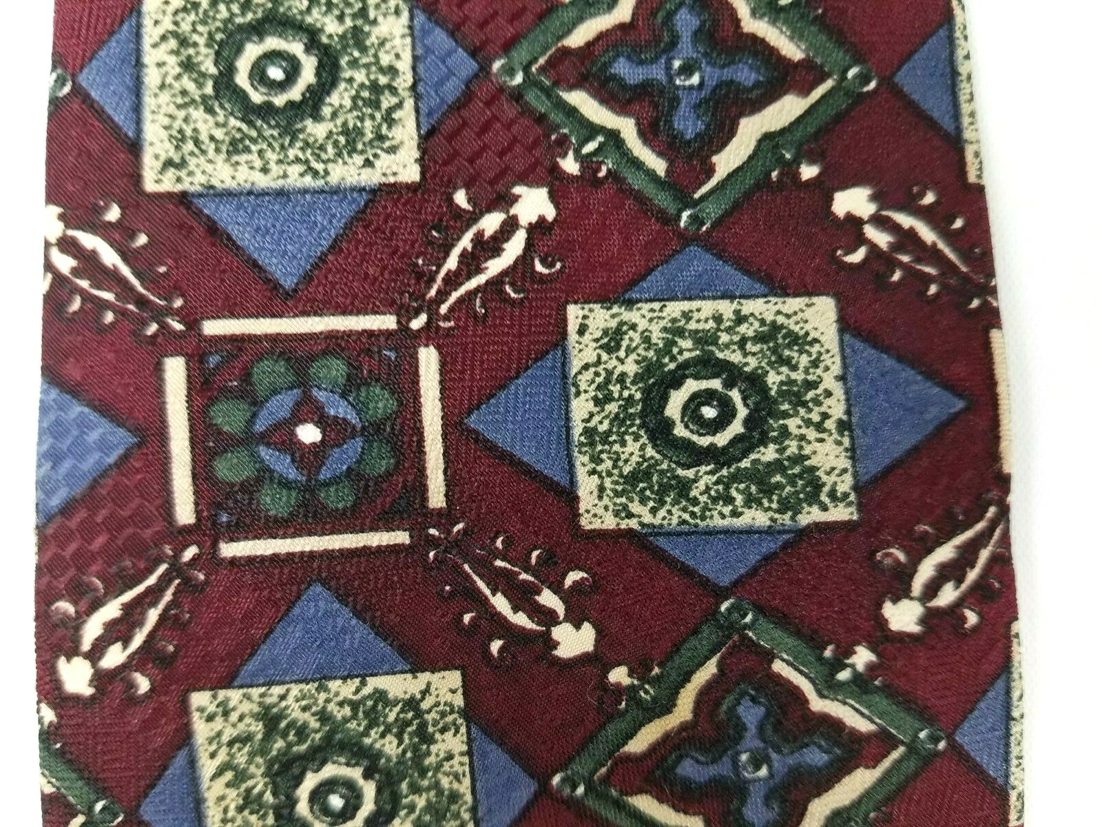 Haggar Necktie Tie Men Multicolor Abstract Pattern Made In USA 51093 New