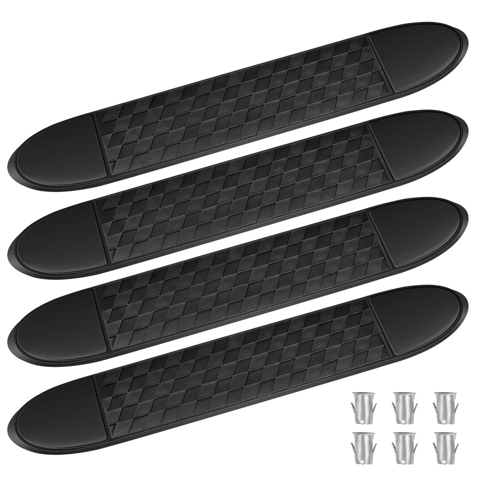 "4" NonSlip Nerf Bar Replacement Pads  24" x 4", 4Pack, Easy Install"